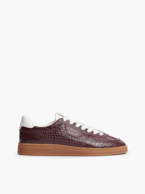 Κόκκινο The Greenwich Δερμάτινα Sneakers Με Croco Σχέδιο  Γυναίκες