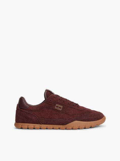 Κόκκινο Σουέτ Sneakers Με Τρακτερωτή Σόλα  Γυναίκες