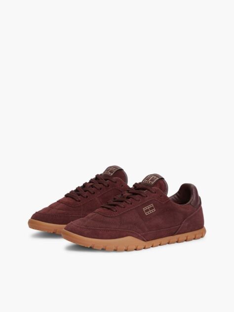 Κόκκινο Σουέτ Sneakers Με Τρακτερωτή Σόλα  Γυναίκες