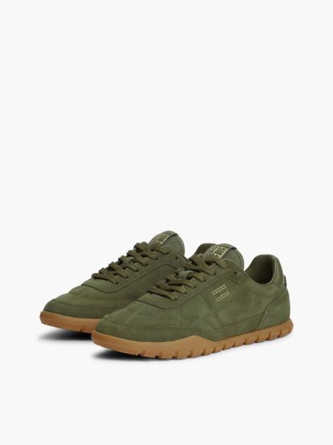 Πράσινο Σουέτ Sneakers Με Τρακτερωτή Σόλα  Γυναίκες