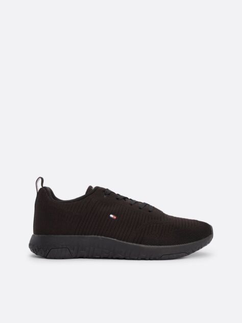 Black RIB-KNIT TRAINERS  Men