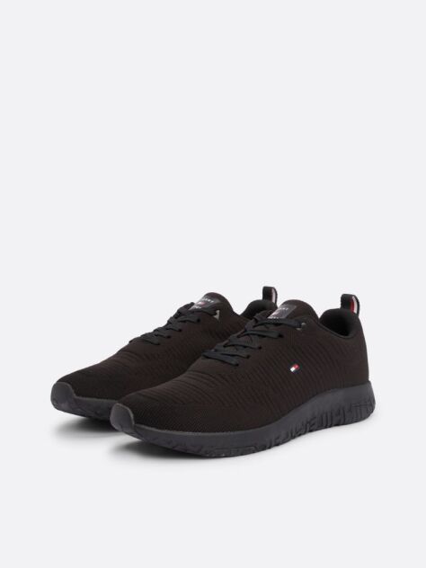 Black RIB-KNIT TRAINERS  Men