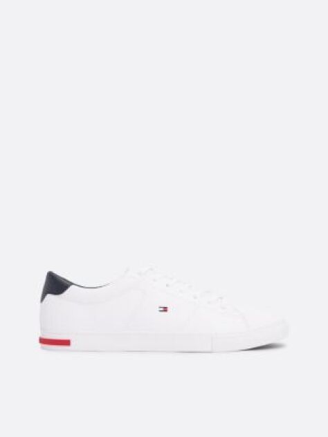 White Essential Leather Vulcanised Trainers  Men