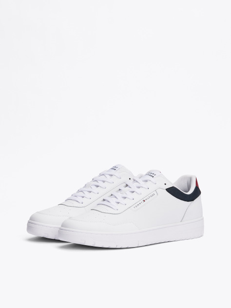 Άσπρο Basketball Sneakers Με Μίξη Υφών  Άνδρες