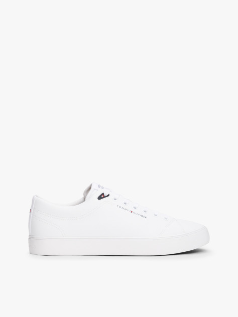 White Debossed Logo Trainers  Men