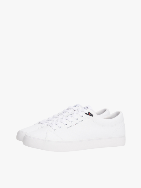 White Debossed Logo Trainers  Men