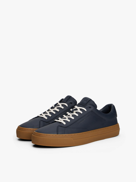 Μπλε Δερμάτινα Sneakers  Άνδρες