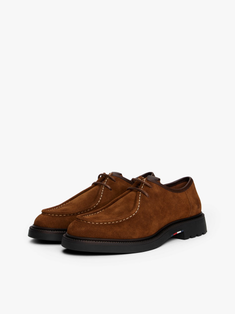 Brown Lightweight Suede Moc Toe Shoes  Men