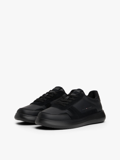 Μαύρο Δερμάτινα Sneakers  Άνδρες