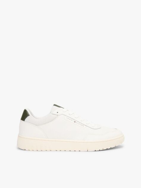 Beige Lightweight Basketball Trainers With Leather  Men