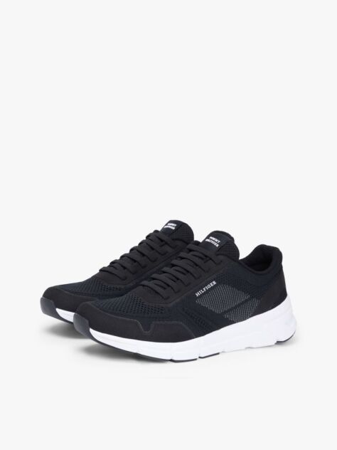 Black Signature Knitted Sneakers  Men