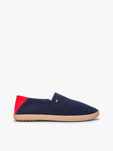 Blue Flag Embroidery Canvas Espadrilles  Men