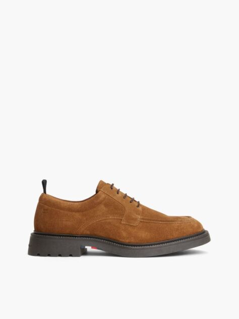 Brown Suede Lace-Up Derby Shoes  Men