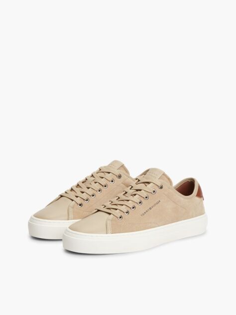 Μπεζ Σουέτ Sneakers Με Πάνελ Σε Αντίθεση  Άνδρες