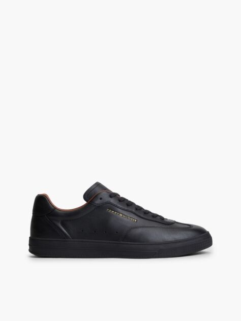 Μαύρο Δερμάτινα Sneakers  Άνδρες