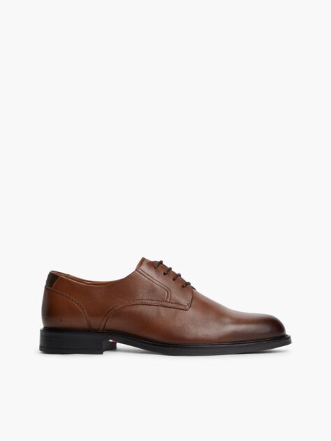 Brown Leather Derby Shoes  Men