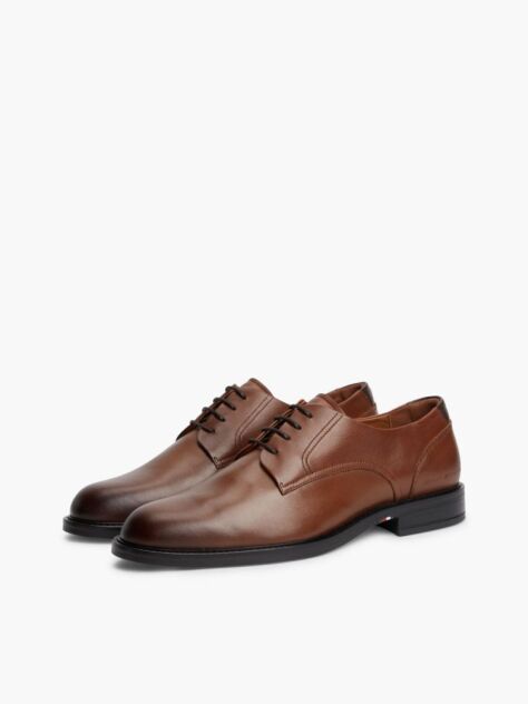 Brown Leather Derby Shoes  Men