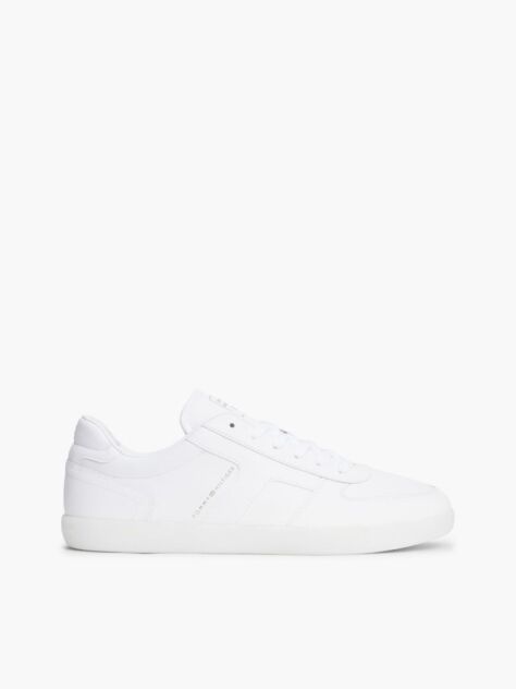 Άσπρο Δερμάτινα Sneakers Με Λογότυπο  Άνδρες