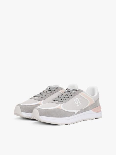 Grey Colour-Blocked TH Monogram Trainers  Women