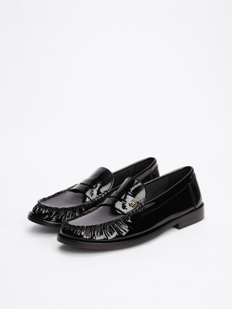 Black Patent Leather Loafers  Women