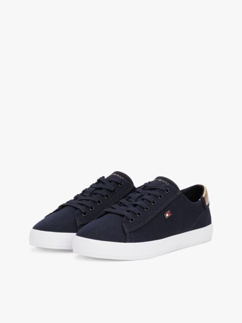 Μπλε Sneakers Από Canvas Με Μεταλλική Λεπτομέρεια  Γυναίκες