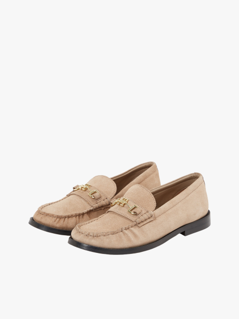 Pink Suede Horsebit Loafers  Women