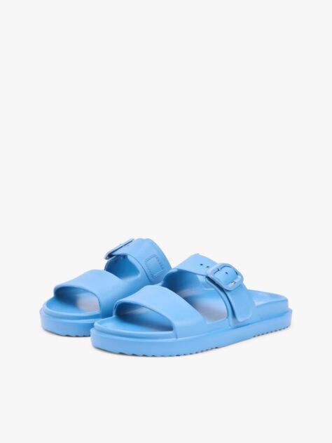 Blue Double Strap Enamel Flag Lightweight Sandals  Women