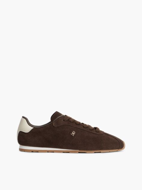 Καφέ Σουέτ Sneakers Με Μονόγραμμα TH  Γυναίκες