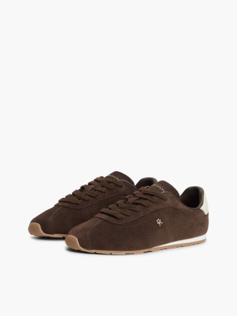 Καφέ Σουέτ Sneakers Με Μονόγραμμα TH  Γυναίκες