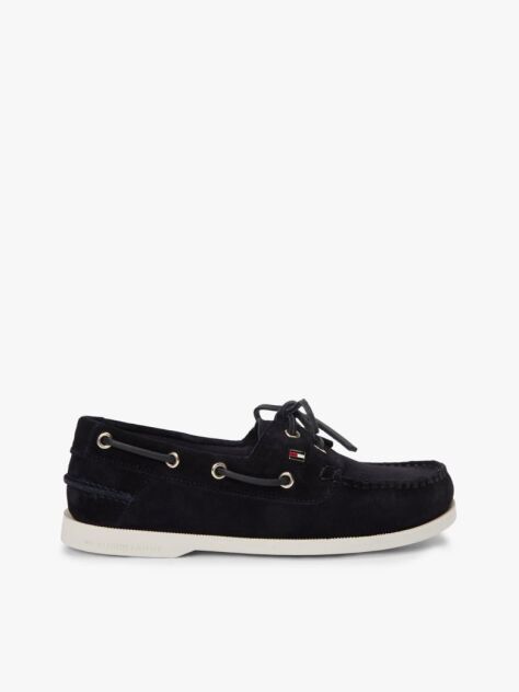 Blue Suede Boat Shoes  Women