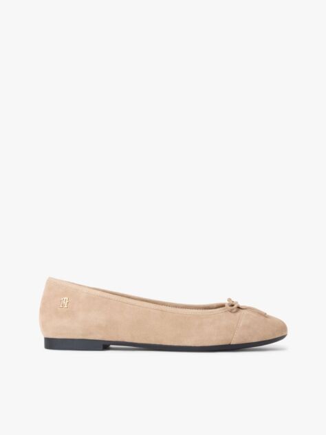 Brown TH Monogram Suede Ballerinas  Women