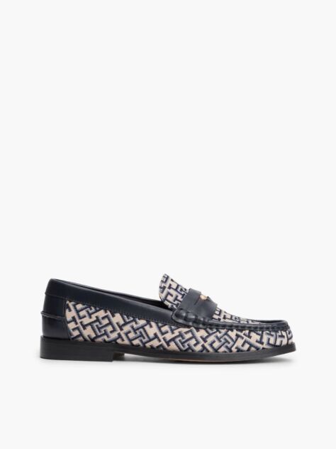Μπλε TH Monogram Penny Loafers  Γυναίκες