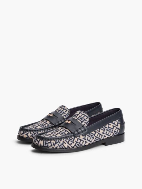 Μπλε TH Monogram Penny Loafers  Γυναίκες
