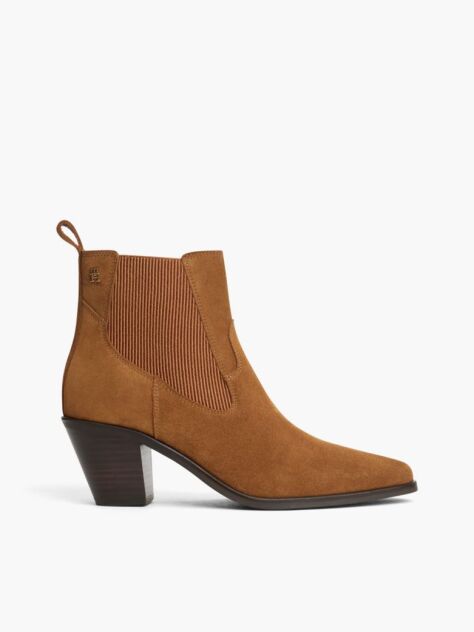 Brown Suede Western Chelsea Boots  Women