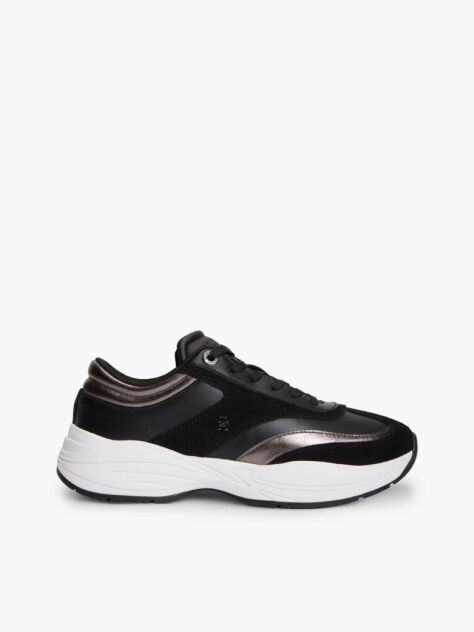 Μαύρο Σουέτ Sneakers Με Μονόγραμμα TH  Γυναίκες