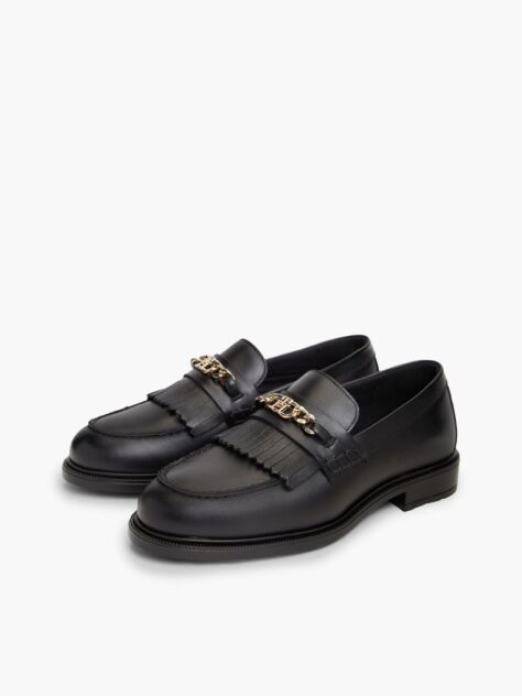 Μαύρο Δερμάτινα Loafers  Γυναίκες