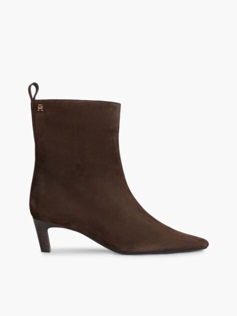 Brown Kitten Heel Suede Ankle Boots  Women