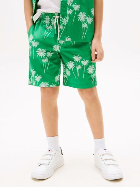 Multi Floral Print Poplin Shorts  Boys