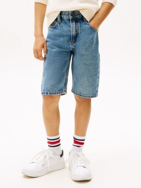 Μπλε Denim Σορτς Σε Ίσια Γραμμή  Αγόρια