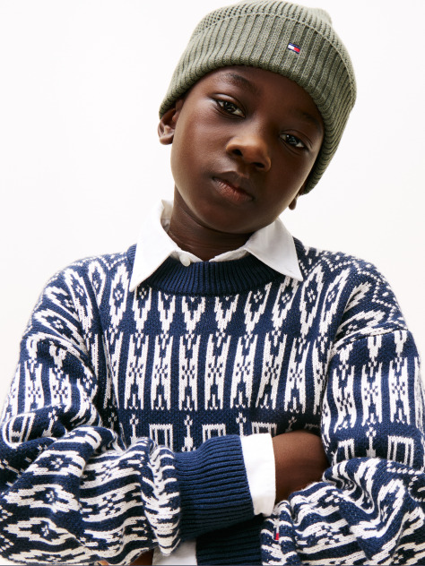 Multi Fair Isle Crew Neck Jumper  Boys