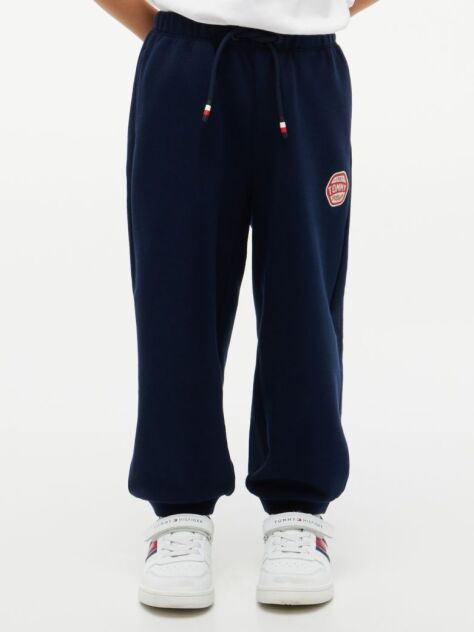 Blue Logo Wide Leg Cuffed Joggers  Boys