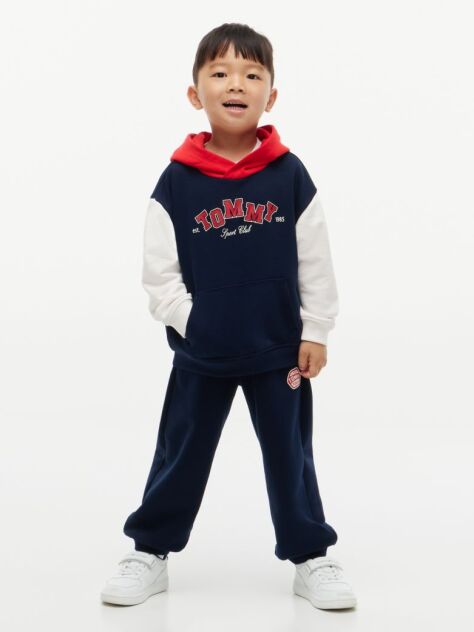 Blue Logo Wide Leg Cuffed Joggers  Boys