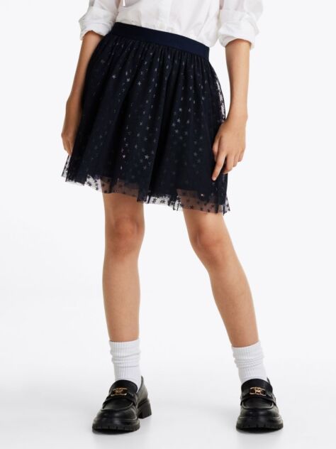 Blue Metallic Star Tulle Skirt  Girls