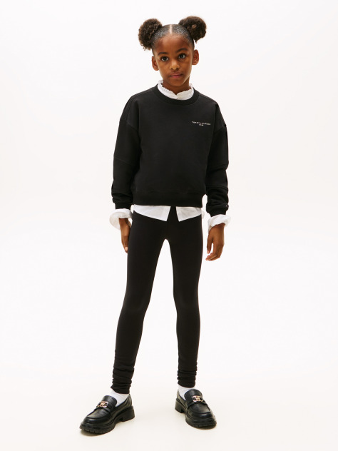 Black Logo Relaxed Sweatshirt And Leggings Set  Girls