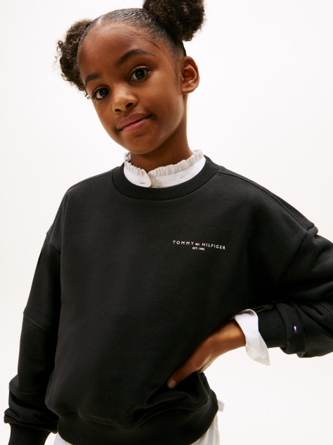 Black Logo Relaxed Sweatshirt And Leggings Set  Girls