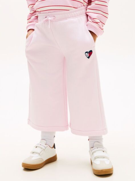 Ροζ Άνετο Παντελόνι Φόρμας Culotte Με Smiley Σημαιάκι  Κορίτσια