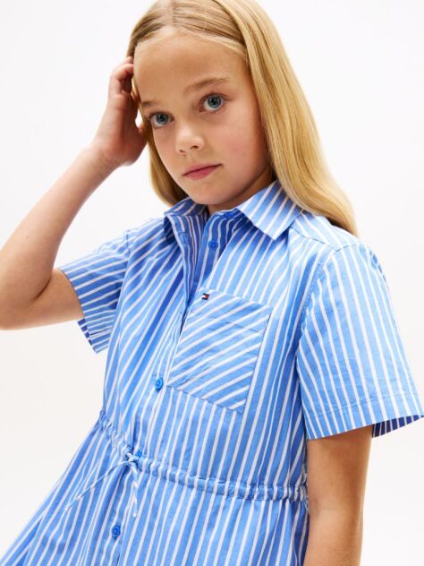 Multi Ριγέ Φόρεμα Πουκαμίσα Stripe Poplin Shirt Dress  Κορίτσια