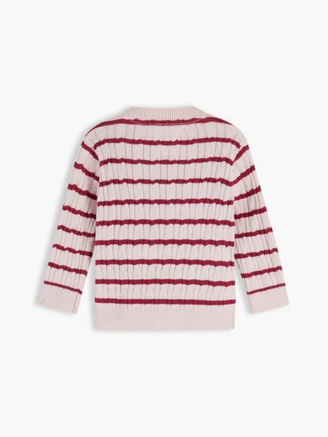 Multi Flag Embroidery Cable Knit Jumper  Newborn