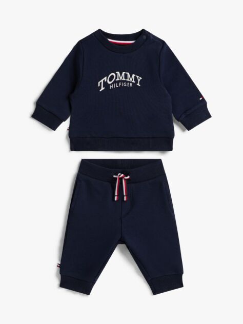 Blue Logo Sweatshirt And Joggers Set  Newborn