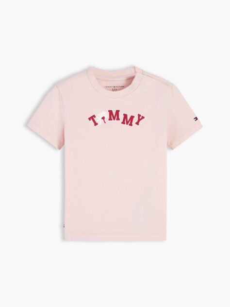 Pink Logo Peached Crew Neck T-Shirt  Newborn